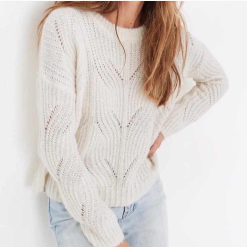Madewell Charley Pullover Sweater Antique Cream Size M